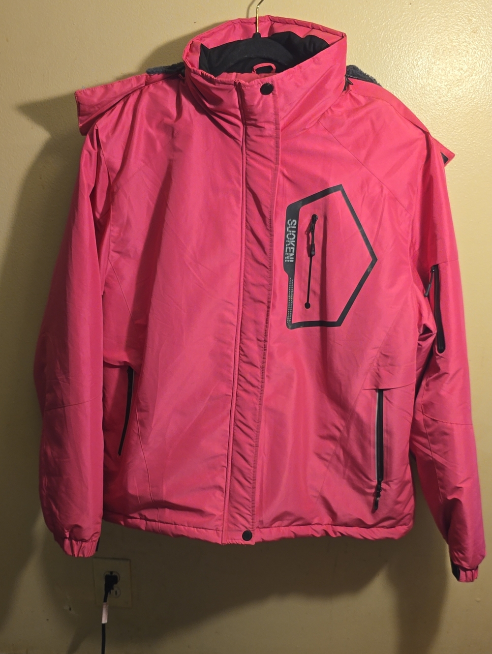 Womens Bright Pink Insulated Jacket